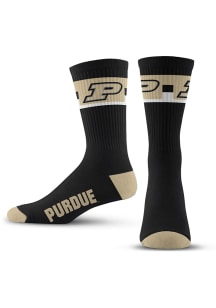 Purdue Boilermakers TMC 2 Stripe Mens Crew Socks