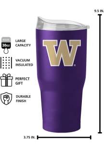 Logo Brands Washington Huskies Flipside Stainless Steel Tumbler - Purple