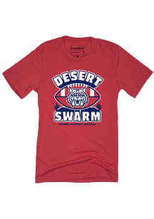 Homefield Arizona Wildcats Cardinal Red Desert Swarm Football Short Sleeve Fashion T Shirt