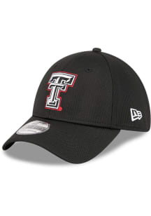 New Era Texas Tech Red Raiders Mens Black DL Team Pop 39THIRTY Flex Hat