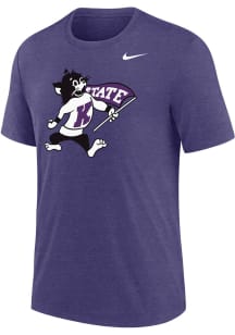 Nike K-State Wildcats Purple Tri-Blend Short Sleeve Fashion T Shirt