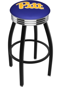 Pitt Panthers 3 Ring Chrome Seat Pub Stool - Black