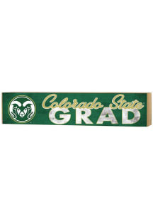 KH Sports Fan Colorado State Rams Grad graduation graphic Sign - Green