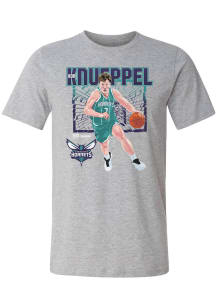 Kon Knueppel Charlotte Hornets Grey Shattered Short Sleeve Fashion Player T Shirt