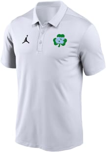 Nike North Carolina Tar Heels Mens White Aer Lingus Football Victory Short Sleeve Polo
