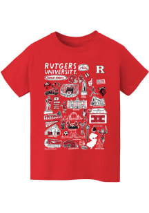 Vive La Fete Rutgers Scarlet Knights Youth Red Impressions Short Sleeve T-Shirt