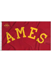 Iowa State Cyclones 3x5 Ames Slogan Grommet Silk Screen Grommet Flag - Cardinal