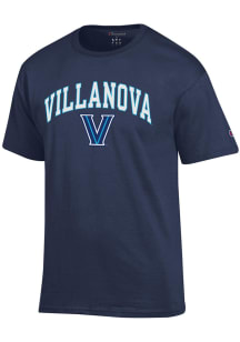 Champion Villanova Wildcats Navy Blue Arch Mascot Short Sleeve T Shirt