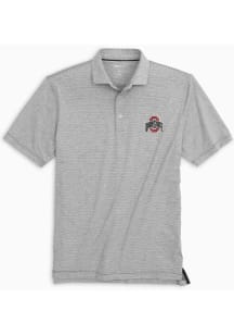 Johnnie O Ohio State Buckeyes Mens Black Lyndonn Short Sleeve Fashion Polo
