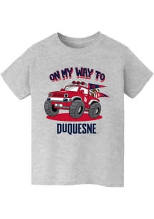 Vive La Fete Duquesne Dukes Youth Grey On My Way Short Sleeve T-Shirt