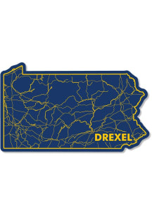 Drexel Dragons 3.5" Watershed State Rugged Stickers - Blue