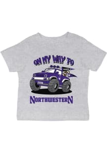 Vive La Fete Northwestern Wildcats Infant On My Way Short Sleeve T-Shirt Grey