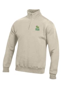 Gear For Sports George Mason University Mens Oatmeal Heather Embroidered Short Sleeve Qtr Zip