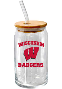 Wisconsin Badgers 16oz Pint Glass - Red