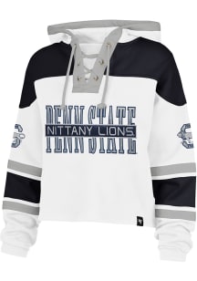 47 Penn State Nittany Lions Womens White Cut Thru Hooded Sweatshirt
