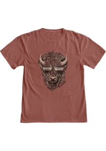 Blue 84 Colorado Brown Buffalo Wearing Sunglasses Short Sleeve Fashion T Shirt