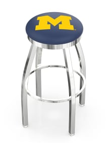 Michigan Wolverines Chrome Pub Stool - Silver