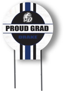 Drake Bulldogs KH Sports Fan 20x20 Circle Yard Sign with Stakes Proud Grad Yard Sign - White