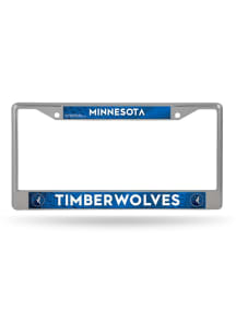 Minnesota Timberwolves Decal Chrome License Plate Frame - Silver