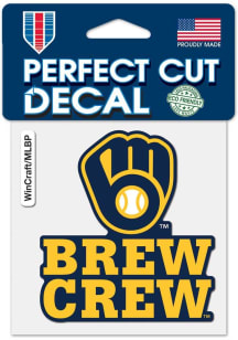 Milwaukee Brewers  Auto Decal - Navy Blue