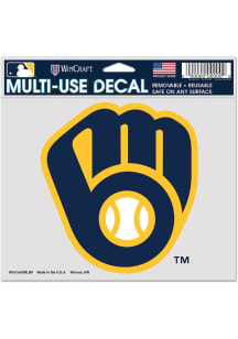 Milwaukee Brewers  Auto Decal - Navy Blue