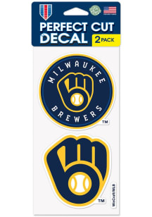 Milwaukee Brewers  Auto Decal - Navy Blue