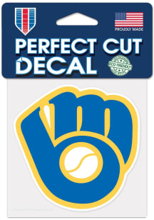Milwaukee Brewers  Auto Decal - Navy Blue