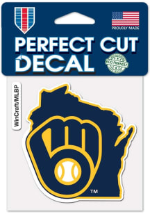 Milwaukee Brewers  Auto Decal - Navy Blue