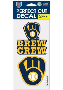 Milwaukee Brewers  Auto Decal - Navy Blue