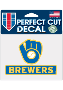 Milwaukee Brewers  Auto Decal - Navy Blue