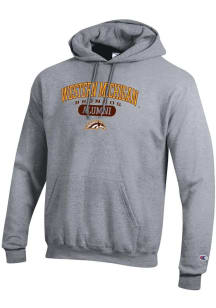 Champion Western Michigan Broncos Mens Grey Pill Alumni Powerblend Long Sleeve Hoodie