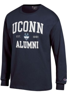 Champion UConn Huskies Navy Blue Est Alumni Jersey Long Sleeve T Shirt