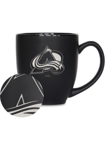 Colorado Avalanche Primary Bistro Ceramic Mug - Black