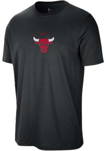 Nike Chicago Bulls Black Primary Logo Short Sleeve T Shirt