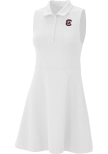 Columbia South Carolina Gamecocks Womens White Heat Seal Match Short Sleeve Dress