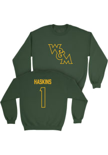 Cade Haskins  Campus Ink William & Mary Tribe Youth Green NIL Legacy Long Sleeve Crew Sweatshirt