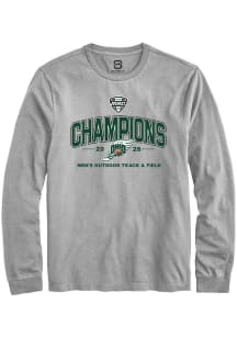 Summit Sportswear Ohio Bobcats Grey MAC 2026 Men's Outdoor Track & Field Champions Long Sleeve T S..