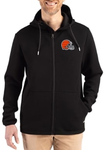 Cutter and Buck Cleveland Browns Mens Black Epic Comfort Full Zip Light Weight Jacket