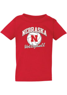 Summit Sportswear Nebraska Cornhuskers Toddler Red No 1 Volleyball Short Sleeve T-Shirt