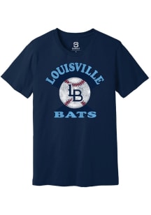 Summit Sportswear Louisville Bats Navy Blue Soft Arch Short Sleeve T Shirt