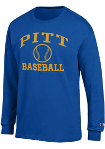 Champion Pitt Panthers Blue Baseball Jersey Long Sleeve T Shirt