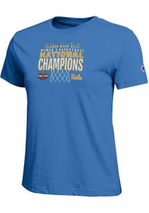 Champion UCLA Bruins Womens Light Blue WBB National Champs 2026 Core Short Sleeve T-Shirt