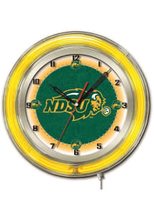 North Dakota State Bison 19in Neon Wall Clock