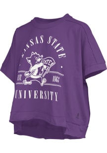 Pressbox K-State Wildcats Womens Purple Sloane Short Sleeve T-Shirt