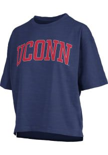 Pressbox UConn Huskies Womens Navy Blue Banner Elk Jersey Short Sleeve T-Shirt