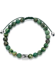 Michigan State Spartans Stainless Steel Beaded Mens Bracelet