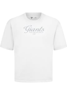 Levelwear San Francisco Giants White Signature Knit Ethereal Short Sleeve Fashion T Shirt