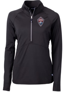 Cutter and Buck Colorado Rapids Womens Black Adapt Eco Qtr Zip Pullover