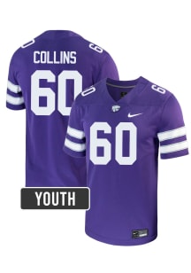Keegan Collins K-State Wildcats Youth Purple Nike NIL Name And Number Football Jersey