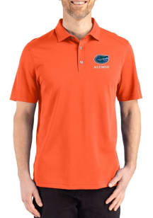 Cutter and Buck Florida Gators Mens Orange Alumni Advantage Refresh Short Sleeve Polo